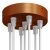 Cylindrical metal 7-hole ceiling rosette set