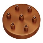 Cylindrical metal 7-hole ceiling rosette set