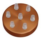 Cylindrical metal 7-hole ceiling rosette set
