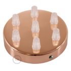 Cylindrical metal 7-hole ceiling rosette set