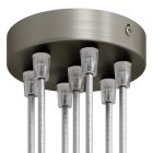 Cylindrical metal 7-hole ceiling rosette set