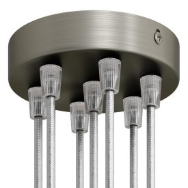Cylindrical metal 7-hole ceiling rosette set