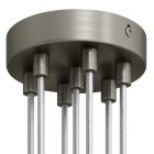 Cylindrical metal 7-hole ceiling rosette set