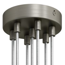 Cylindrical metal 7-hole ceiling rosette set