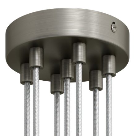 Cylindrical metal 7-hole ceiling rosette set