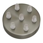 Cylindrical metal 7-hole ceiling rosette set
