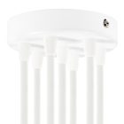 Cylindrical metal 7-hole ceiling rosette set