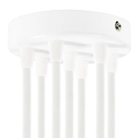 Cylindrical metal 7-hole ceiling rosette set