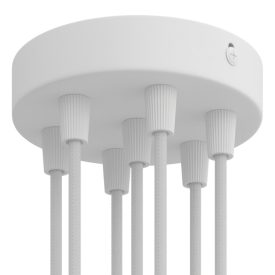 Cylindrical metal 7-hole ceiling rosette set