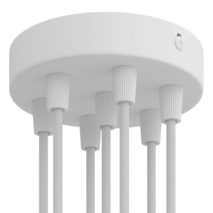 Cylindrical metal 7-hole ceiling rosette set