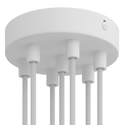 Cylindrical metal 7-hole ceiling rosette set