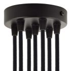 Cylindrical metal 7-hole ceiling rosette set