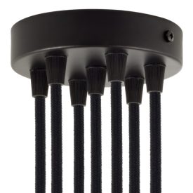 Cylindrical metal 7-hole ceiling rosette set