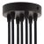 Cylindrical metal 7-hole ceiling rosette set