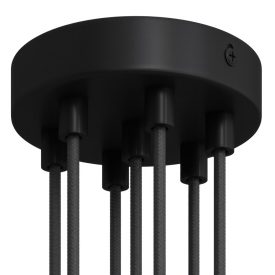 Cylindrical metal 7-hole ceiling rosette set