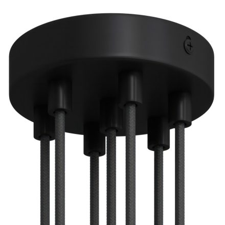 Cylindrical metal 7-hole ceiling rosette set