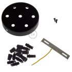 Cylindrical metal 7-hole ceiling rosette set