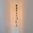 Cylindrical metal 7-hole ceiling rosette set