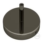 Cylindrical metal ceiling rosette set with 7 cm cable clamp
