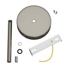 Cylindrical metal ceiling rosette set with 15 cm cable clamp