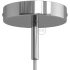 Cylindrical metal ceiling rosette set with 7 cm cable clamp