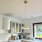 Cylindrical metal ceiling rosette set with 15 cm cable clamp