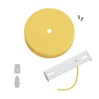 Cylindrical metal ceiling rosette set