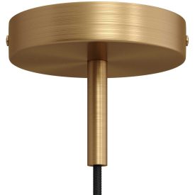 Cylindrical metal ceiling rosette set with 7 cm cable clamp