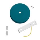 Cylindrical metal ceiling rosette set