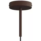 Cylindrical metal ceiling rosette set with 15 cm cable clamp