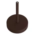 Cylindrical metal ceiling rosette set with 15 cm cable clamp
