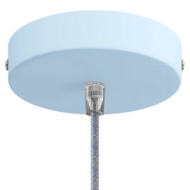 Cylindrical metal ceiling rosette set