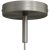 Cylindrical metal ceiling rosette set with 7 cm cable clamp