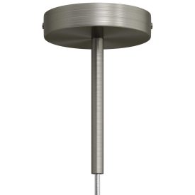 Cylindrical metal ceiling rosette set with 15 cm cable clamp
