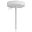 Cylindrical metal ceiling rosette set with 15 cm cable clamp