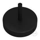 Cylindrical metal ceiling rosette set with 7 cm cable clamp