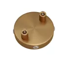 Mini cylindrical metal ceiling rosette set with 2 center holes + 4 side holes