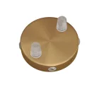 Mini cylindrical metal ceiling rosette set with 2 center holes + 4 side holes