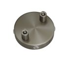 Mini cylindrical metal ceiling rosette set with 2 center holes + 4 side holes