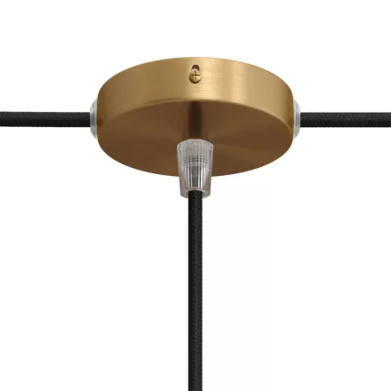 Set Mini metal cylindrical rosette with 1 central and 2 side holes