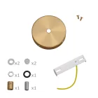 Set Mini metal cylindrical rosette with 1 central and 2 side holes