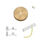 Set Mini metal cylindrical rosette with 1 central and 2 side holes