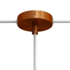 Set Mini metal cylindrical rosette with 1 central and 2 side holes