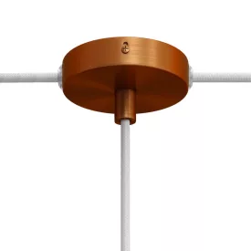   Set Mini metal cylindrical rosette with 1 central and 2 side holes