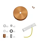 Set Mini metal cylindrical rosette with 1 central and 2 side holes