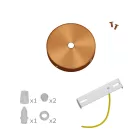 Set Mini metal cylindrical rosette with 1 central and 2 side holes