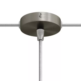   Set Mini metal cylindrical rosette with 1 central and 2 side holes