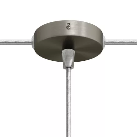 Set Mini metal cylindrical rosette with 1 central and 2 side holes