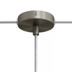   Set Mini metal cylindrical rosette with 1 central and 2 side holes