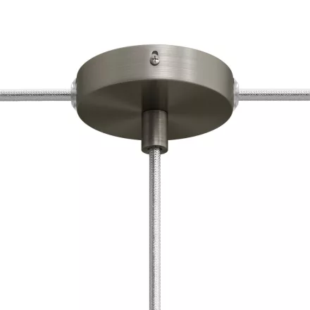 Set Mini metal cylindrical rosette with 1 central and 2 side holes